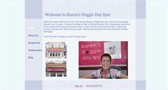 Desktop Screenshot of karensdoggiedayspa.com